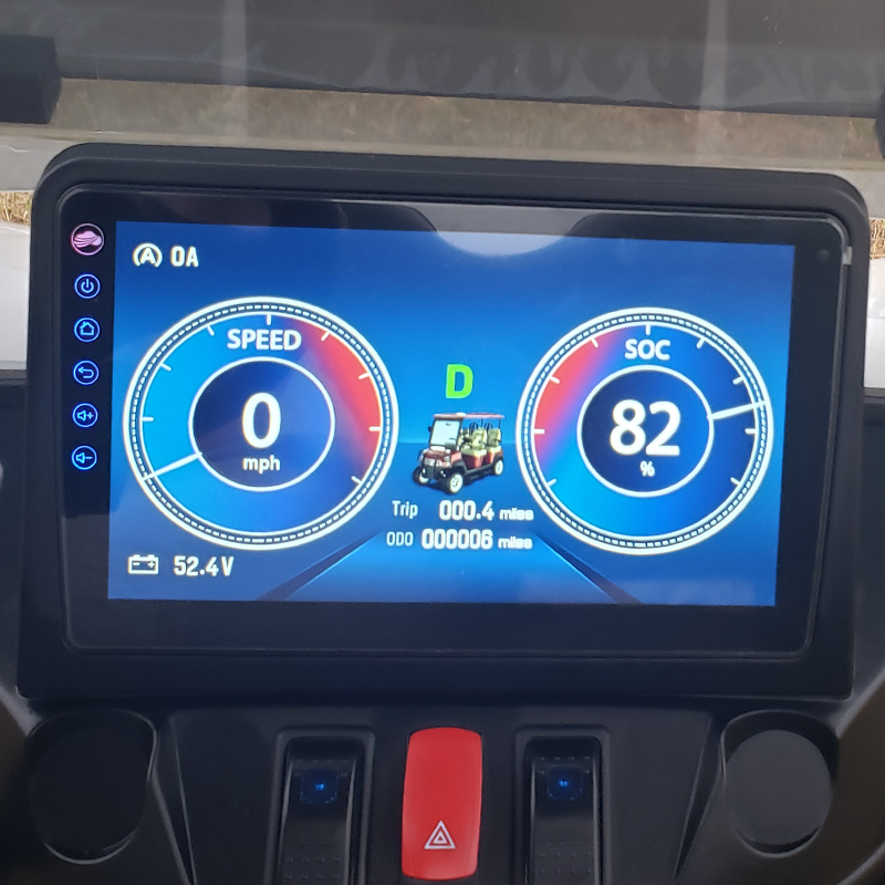 VCarts Touch Screen How Charged Is The Cart - Example of 82 percent charged