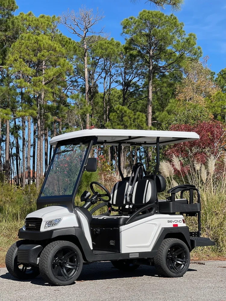 4WB98L white  electric golf cart