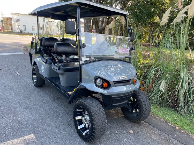 SZ22 lifted slate 6-seat gas golf cart