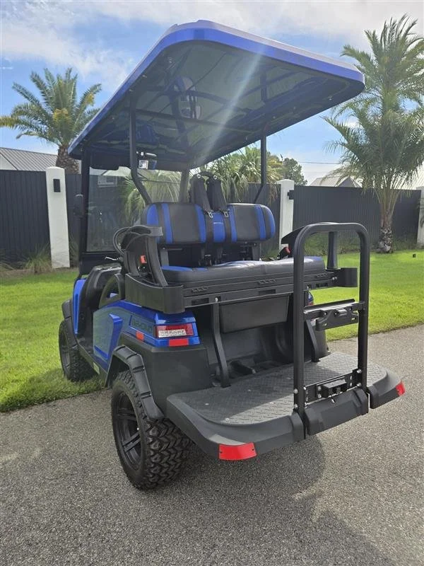 Used Lithium Lifted 4 Seat Golf Cart, Hydro Blue - Always Beach Better
