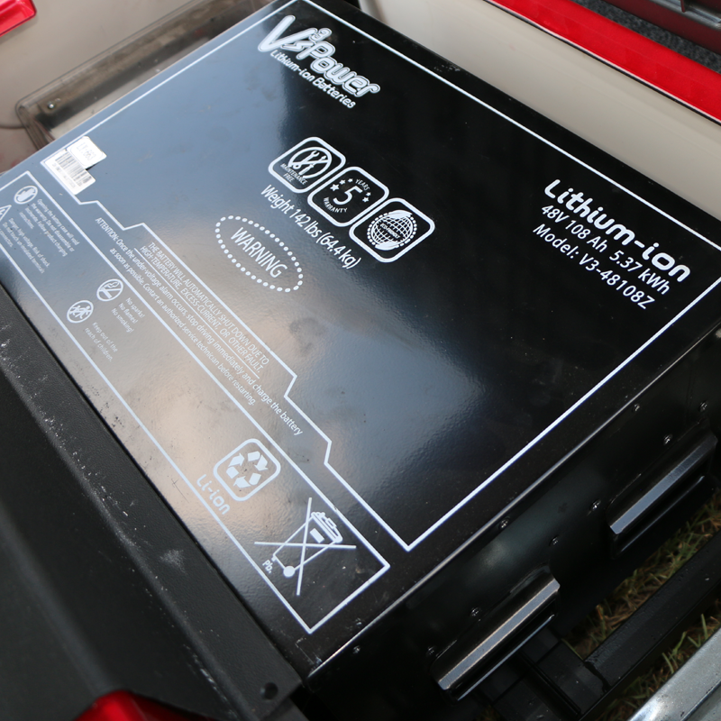 VCarts Lithium Battery Close Up