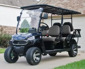 BV55L black 6-seat electric golf cart rental from Beach Better
