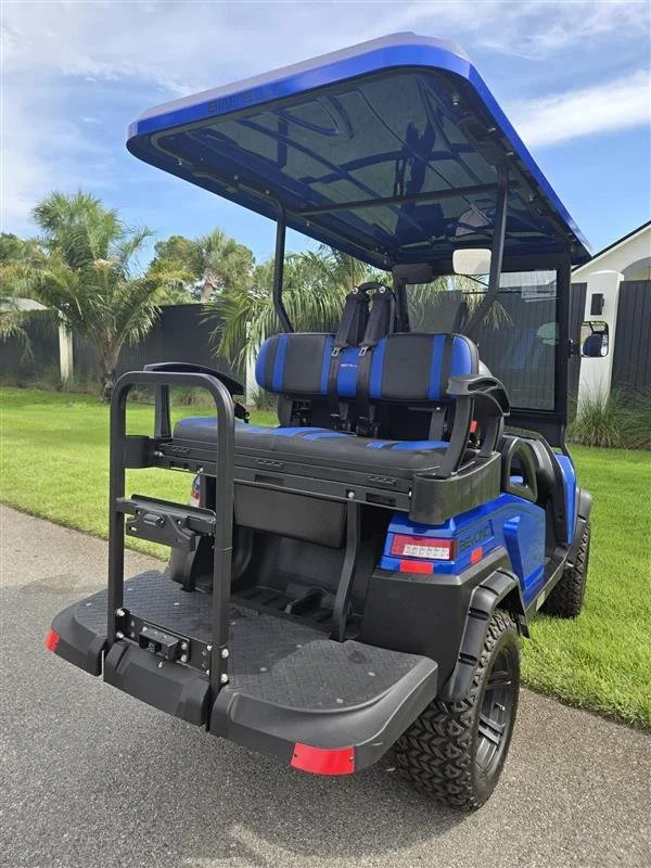 Used Lithium Lifted 4 Seat Golf Cart, Hydro Blue - Always Beach Better