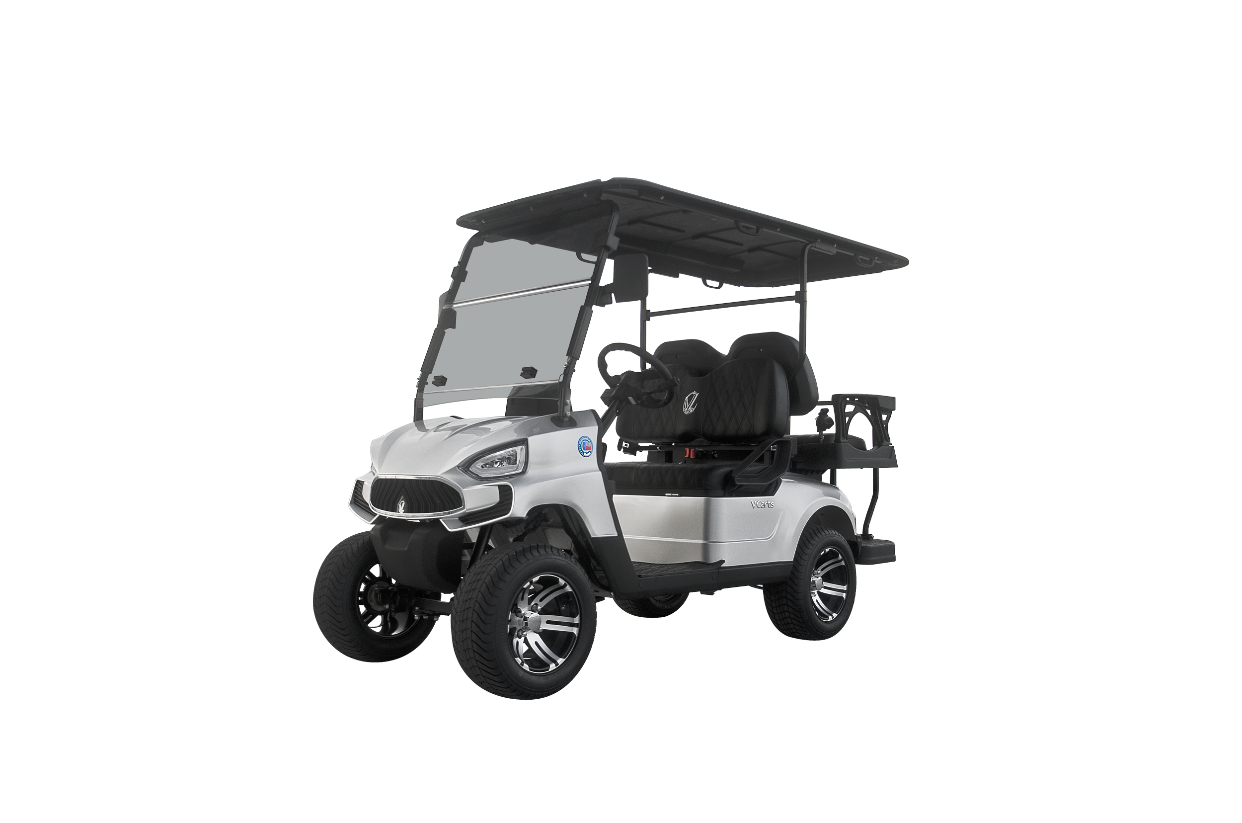 Street Legal budget-friendly electric golf cart for sale manufactured by VCarts! and sold at Beach Better in Destin, Florida