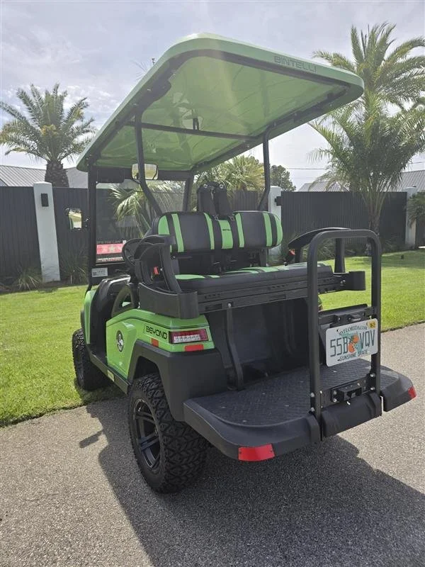 Used Lifted Bintelli Beyond Lime Green 4 Seat (4PL), Lithium, LED Glow System - Always Beach Better