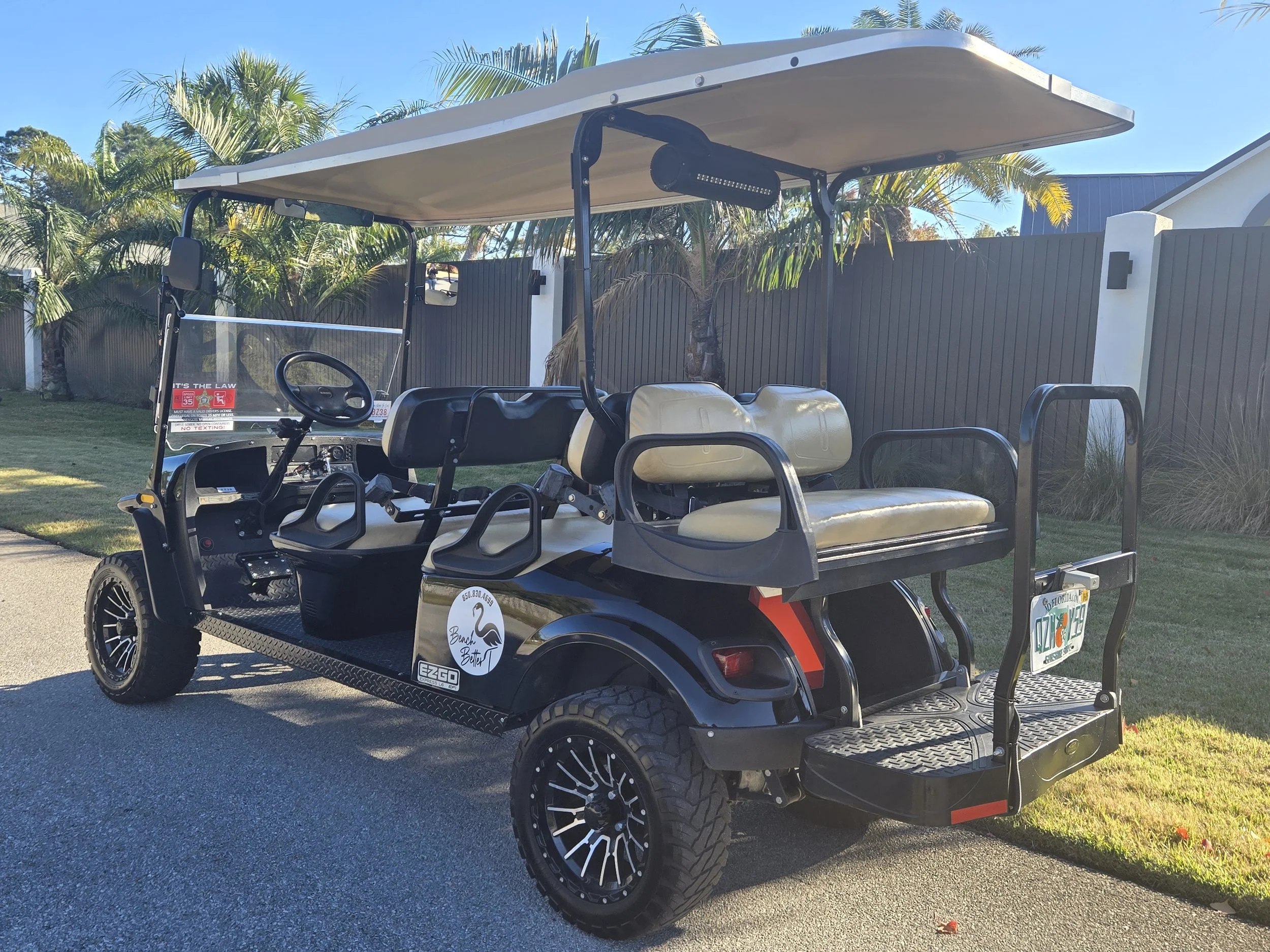 BZ38 Black E-Z-GO Six Passenger