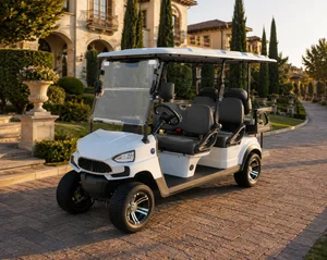 WV38L white 6-seat electric golf cart rental from Beach Better