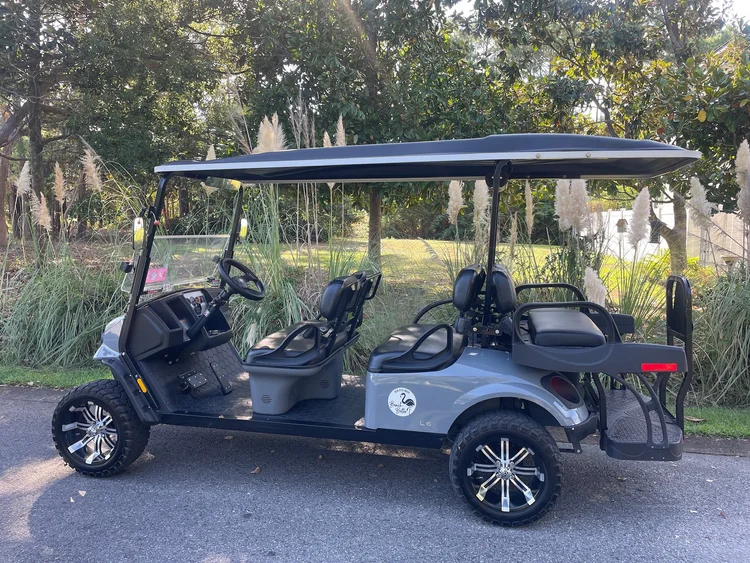 OZ46 lifted ocean blue 6-seat gas golf cart