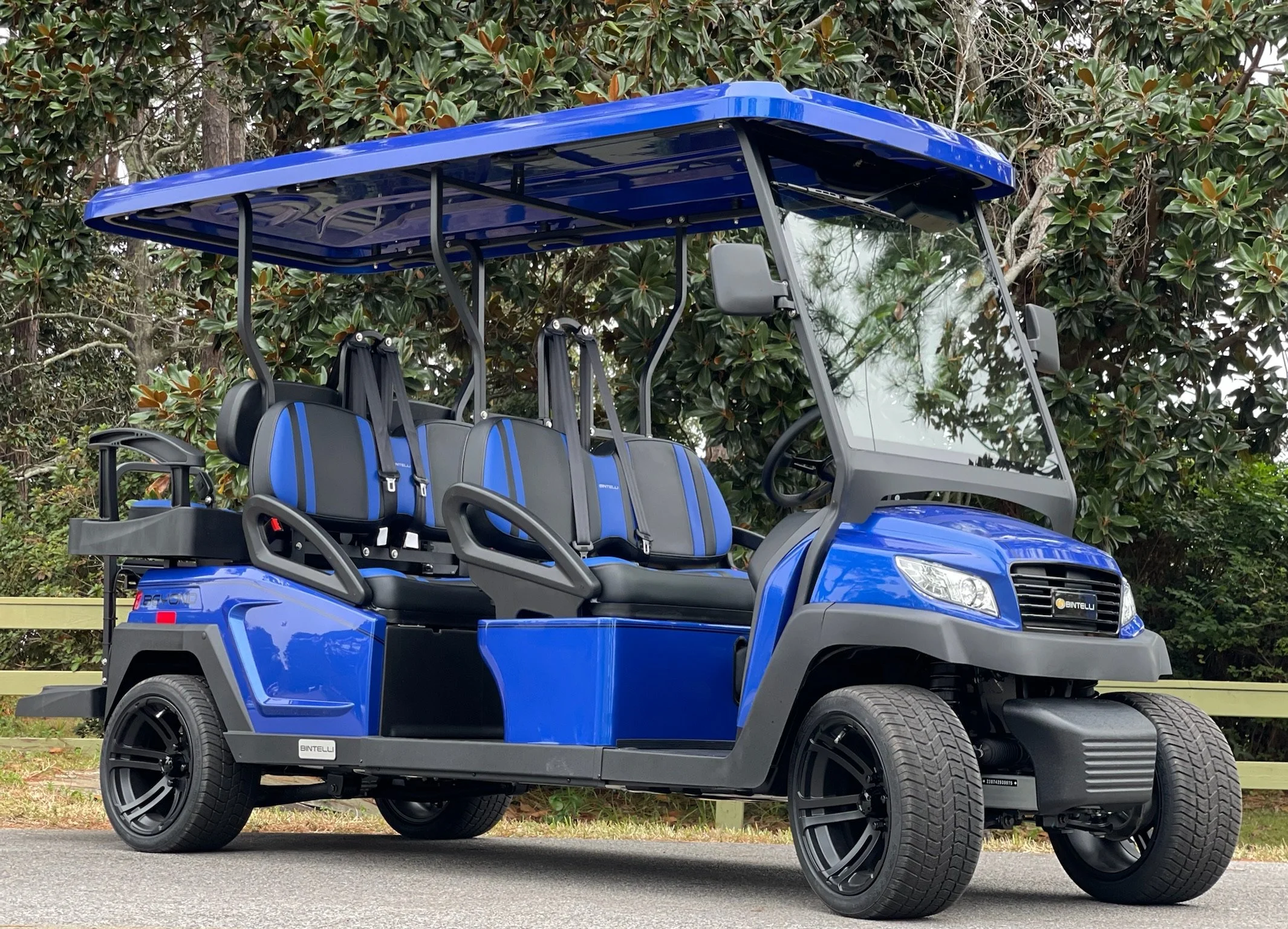 HB38 Blue Golf Cart Rental Beach Better
