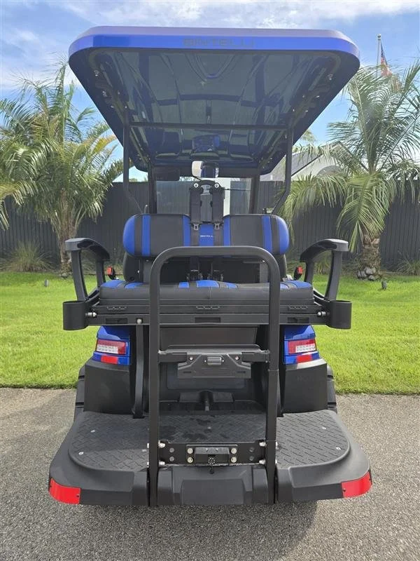 Used Lithium Lifted 4 Seat Golf Cart, Hydro Blue - Always Beach Better