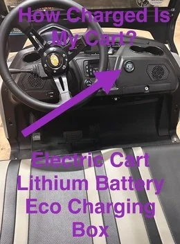 Where to find the ECO Lithium battery gauge near the glovebox