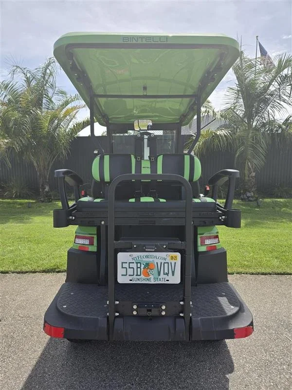 Used Lifted Bintelli Beyond Lime Green 4 Seat (4PL), Lithium, LED Glow System - Always Beach Better