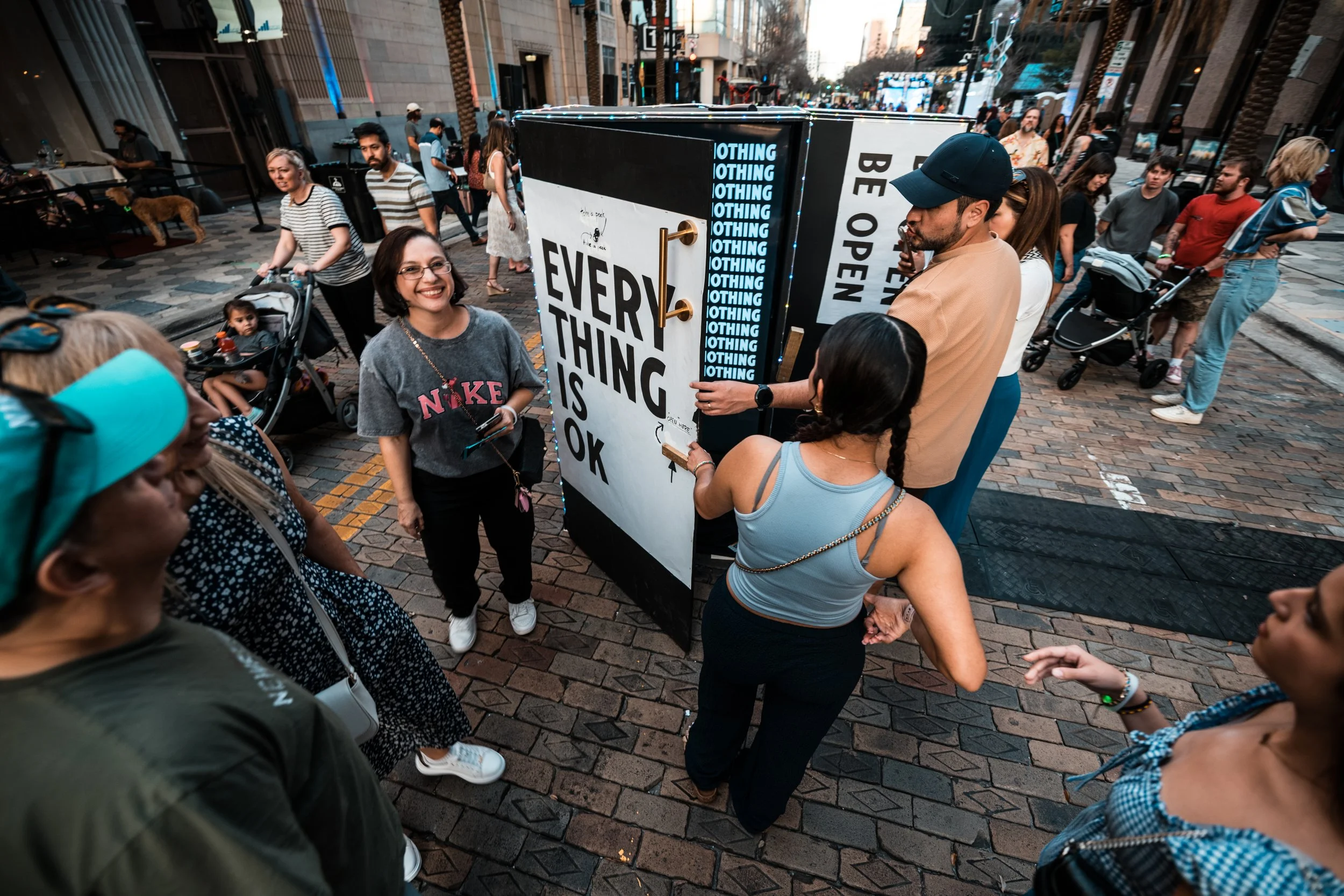 Guests engage in Michael Dalton's multi-media activation at IMMERSE