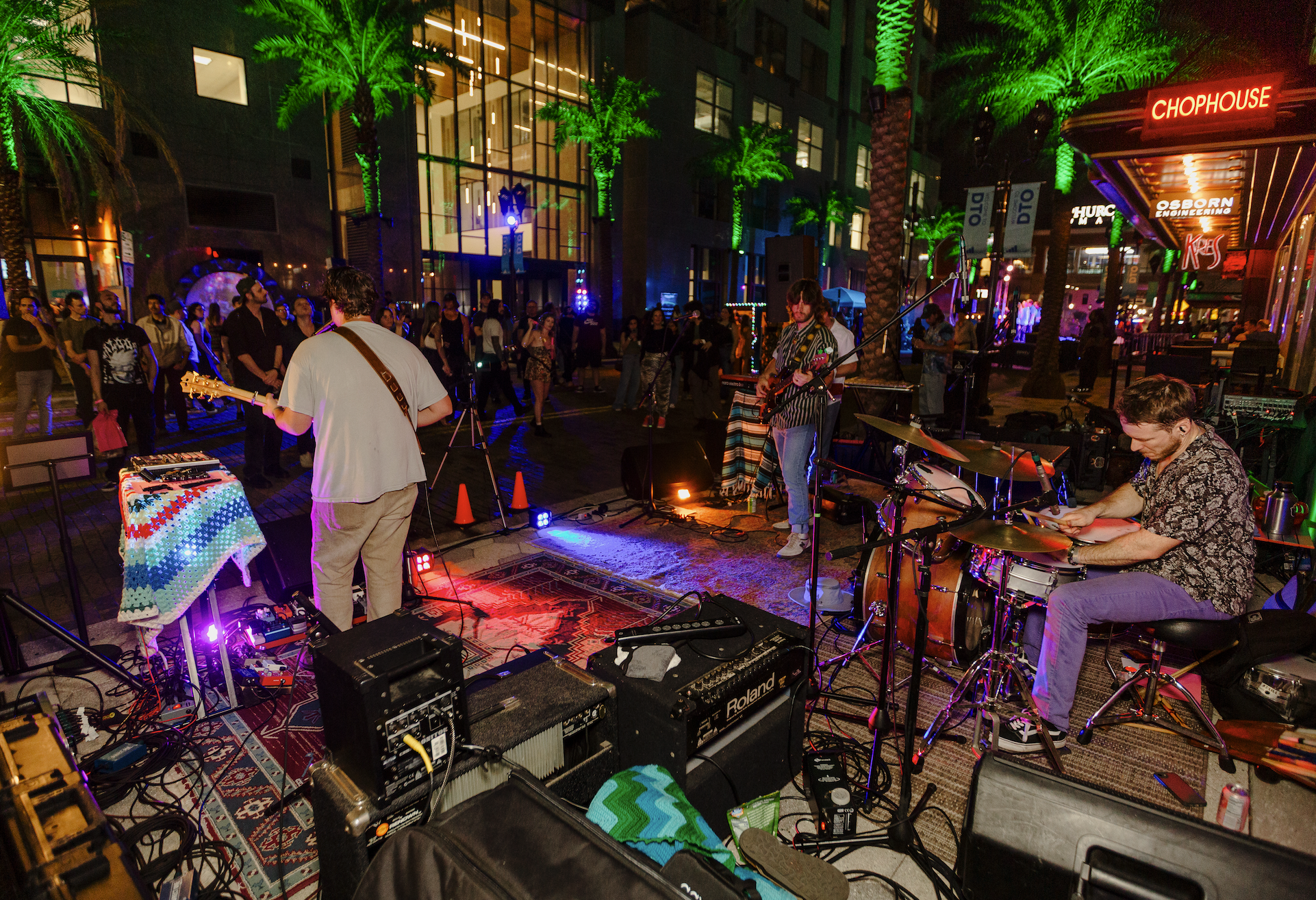 Someday River Band performs in the streets of Downtown Orlando during IMMERSE