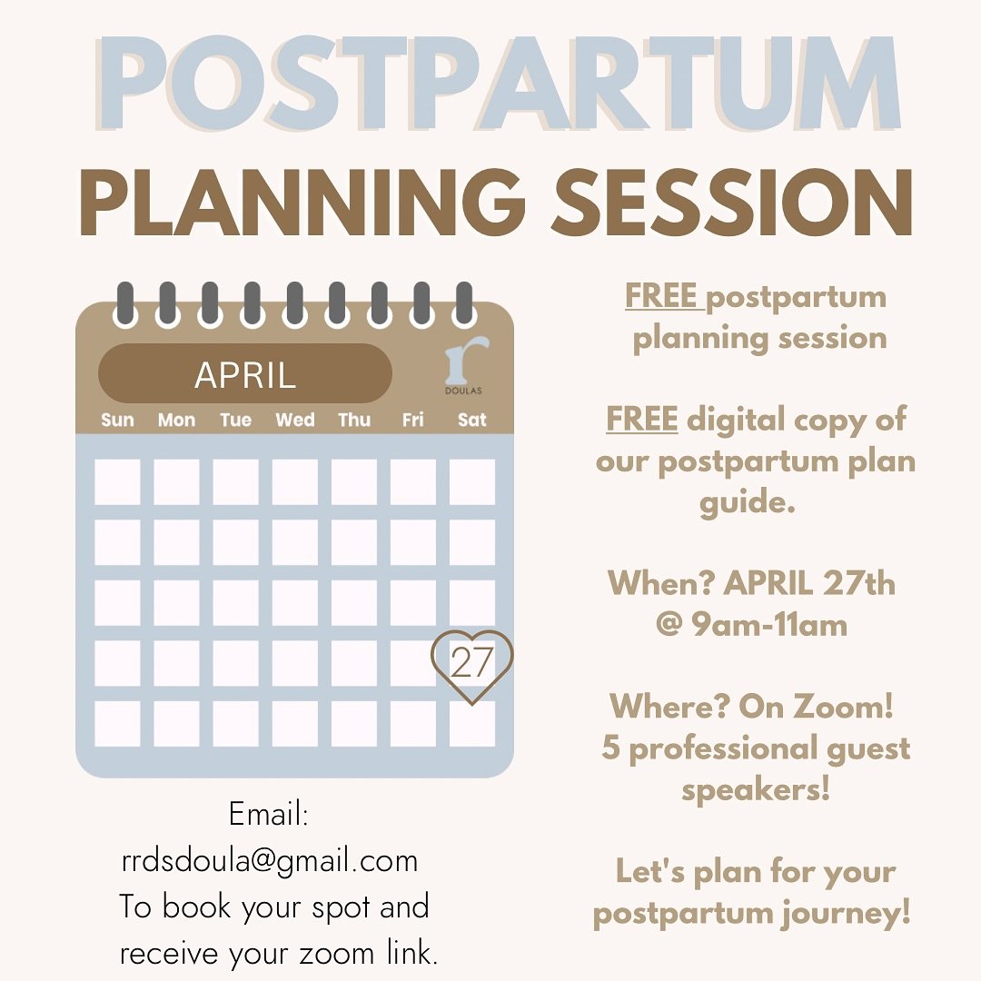 Is your baby coming soon? Join us tomorrow morning, April 27th, starting at 9 am for our FREE Postpartum Planning Session! 🌟

Becca and Stephenie will guide you through everything postpartum, from hospital discharge to the first 6 weeks, offering es