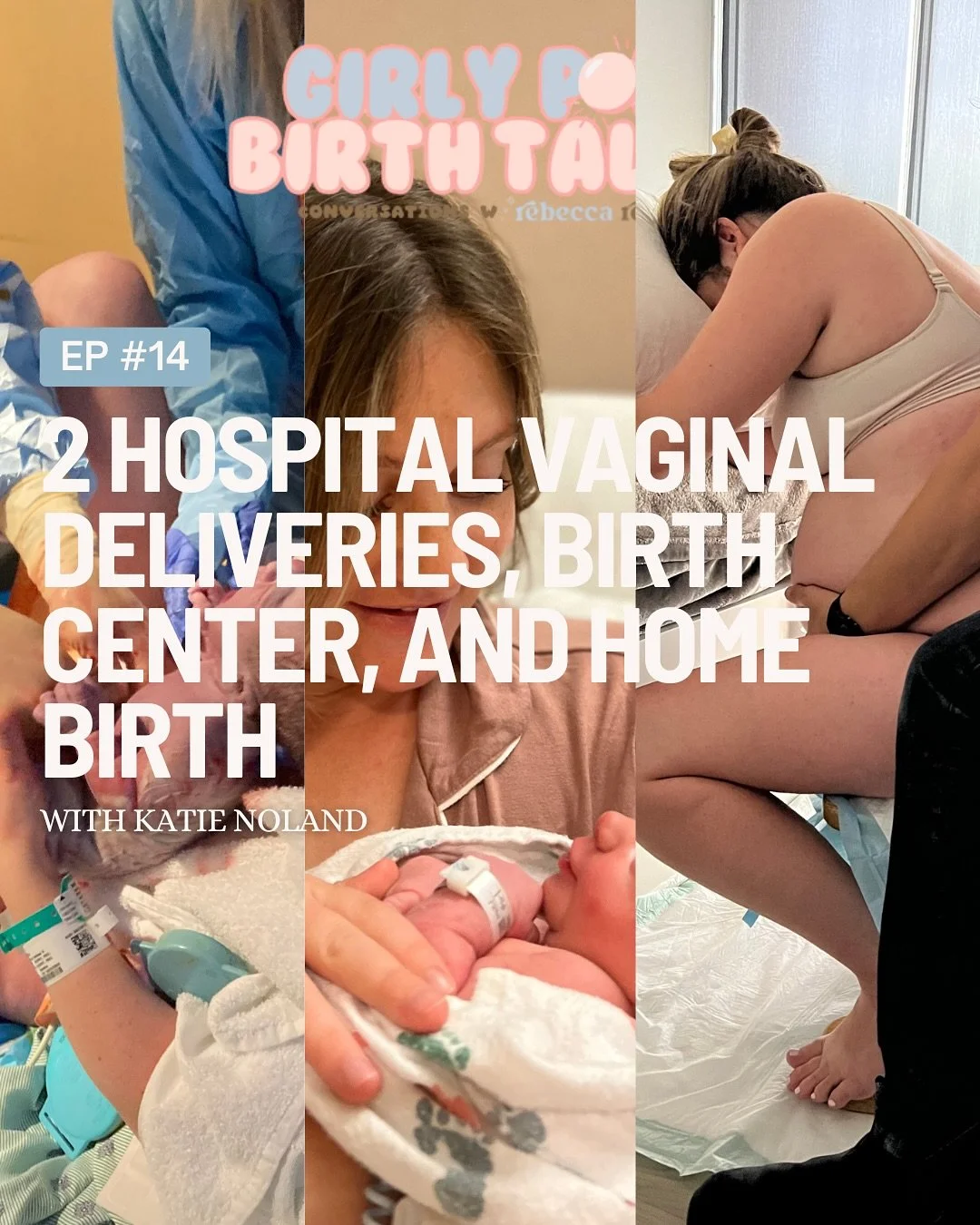 ✨ Episode 14 is here! ✨
This week, Becca &amp; Arielle sit down with Katie Noland @thenolands2018 , a mama of four whose birth stories span almost every setting - two hospital vaginal deliveries, a birth center birth, and finally, a home birth.

Kati
