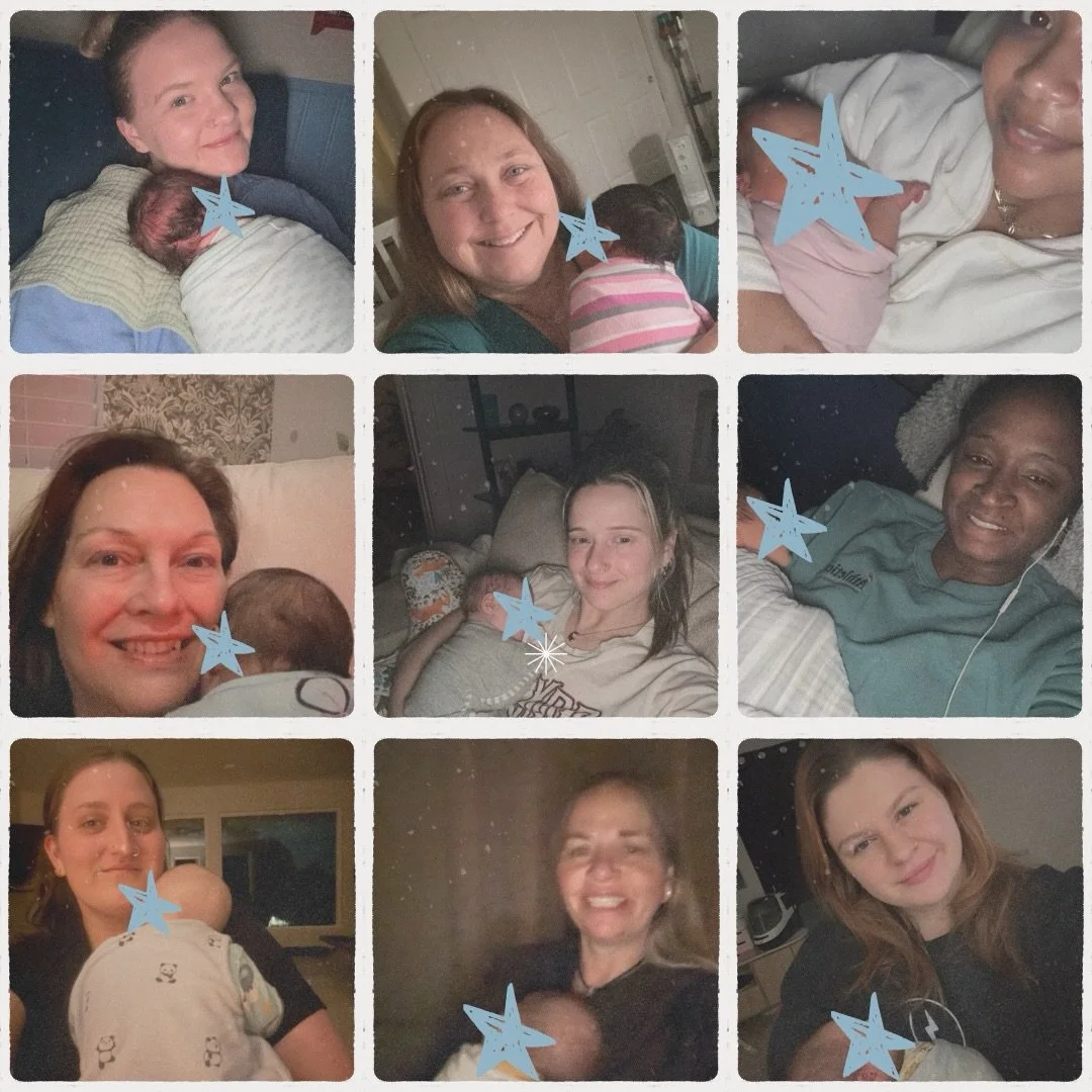 The RRDS angels 🕊️this is the village! 

Postpartum was never meant to be done alone especially in the first 40 days when healing, feeding, and sleep matter most.

Our night postpartum doulas support families through the quiet hours so you can rest,