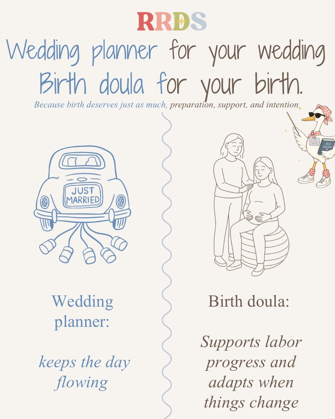 You hire a wedding planner so you don&rsquo;t have to spend one of the biggest days of your life managing every detail. 💍👰🤵💒

Birth deserves that same kind of support. 🤰🍼👶🧑&zwj;🍼

Your doula knows your preferences, your options, your partner