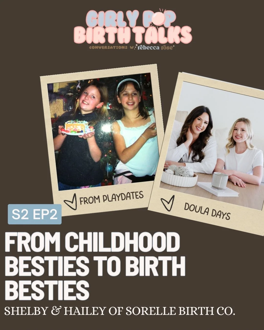 From childhood besties to BIRTH besties!!! 🥹🎀

Today we&rsquo;re sitting down with Shelby &amp; Hailey, the women behind Sorelle Birth Co., to hear their FIVE combined birth stories and how two little girls growing up on the same street ended up bu