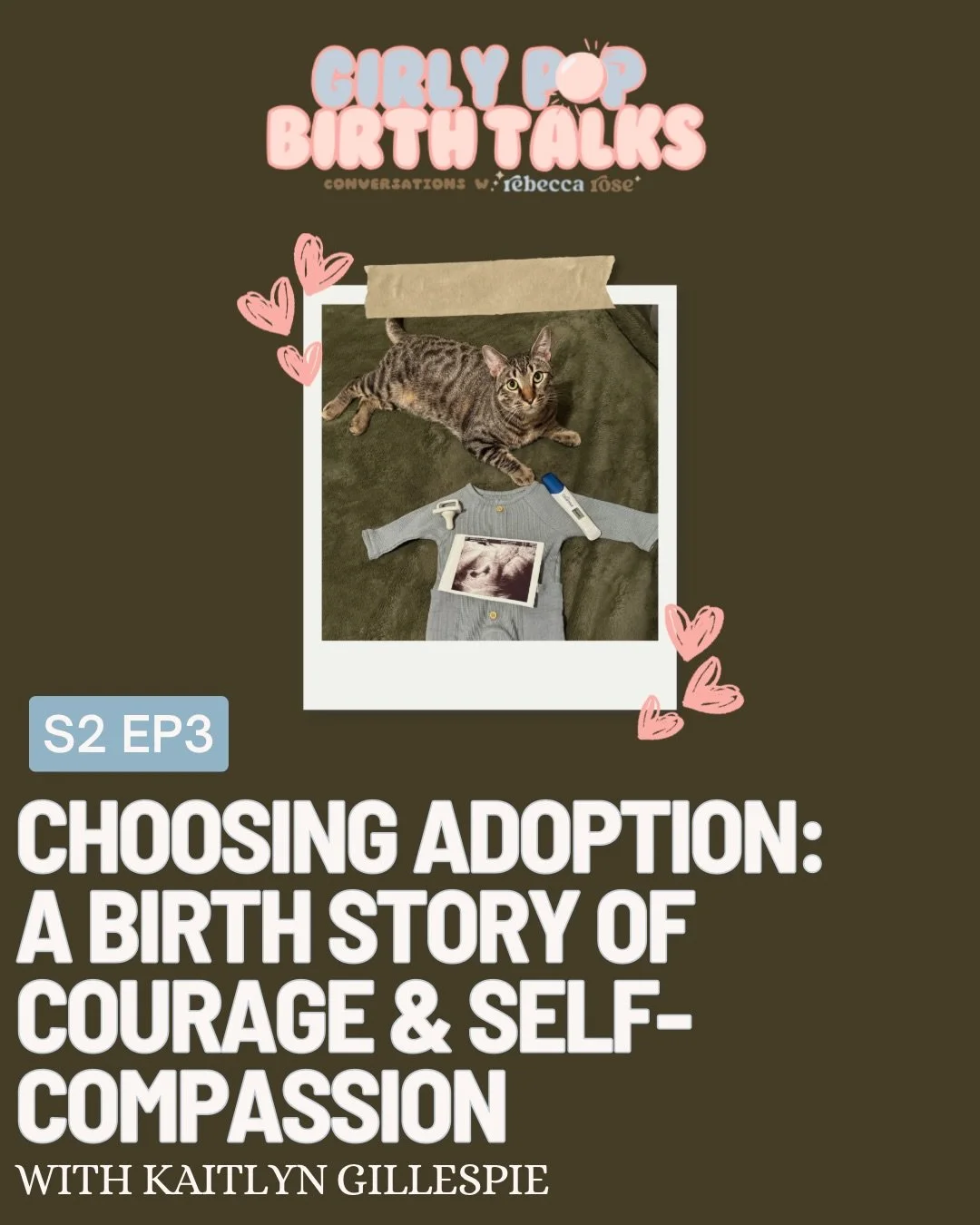 Season 2, Episode 3 is HERE! 🎀💗

This week, Kaitlyn Gillespie joins us to share her journey through preeclampsia, an unexpected delivery at 35 weeks, and choosing adoption for her daughter.

A beautiful conversation about courage, self-compassion, 