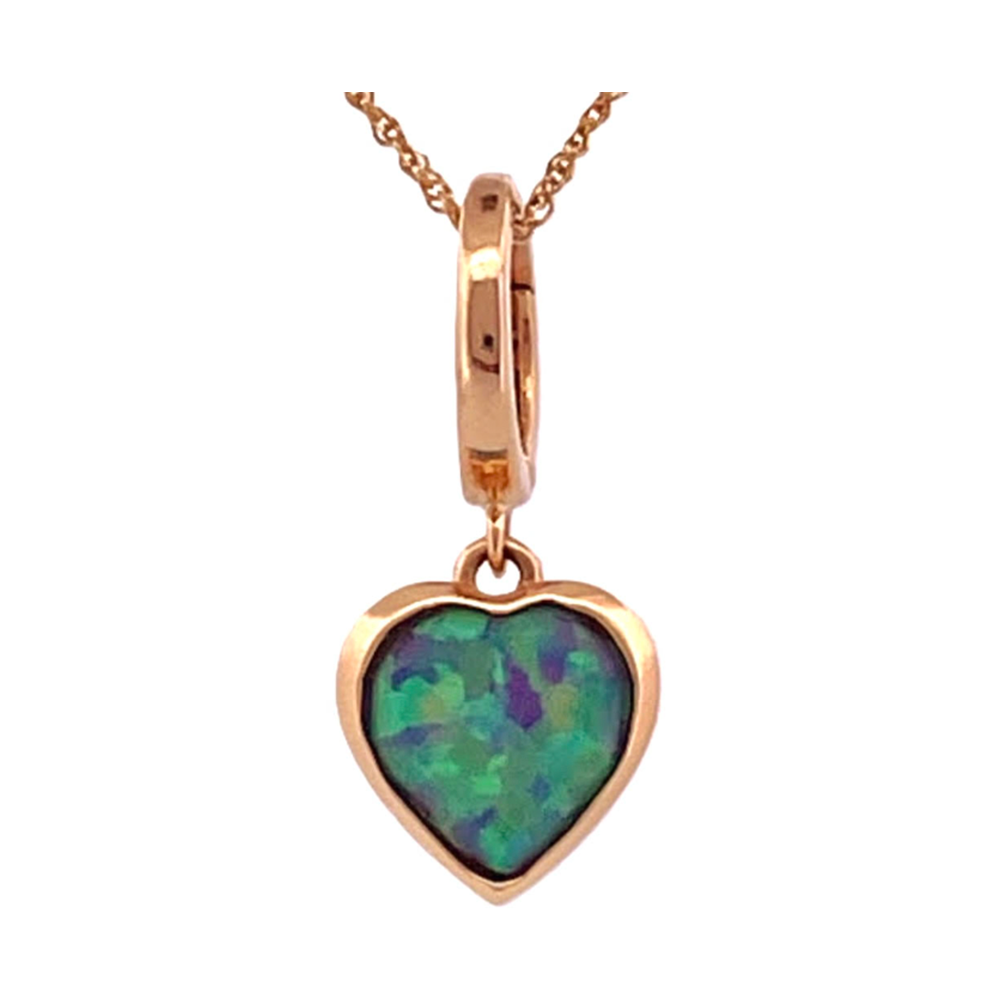 Heart Opalite Charm