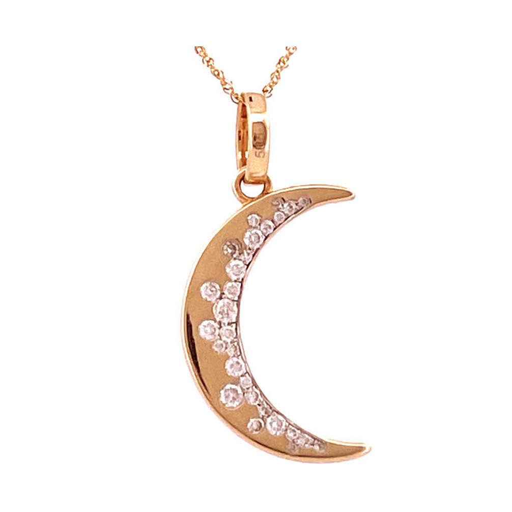 Crescent Moon Diamond Charm