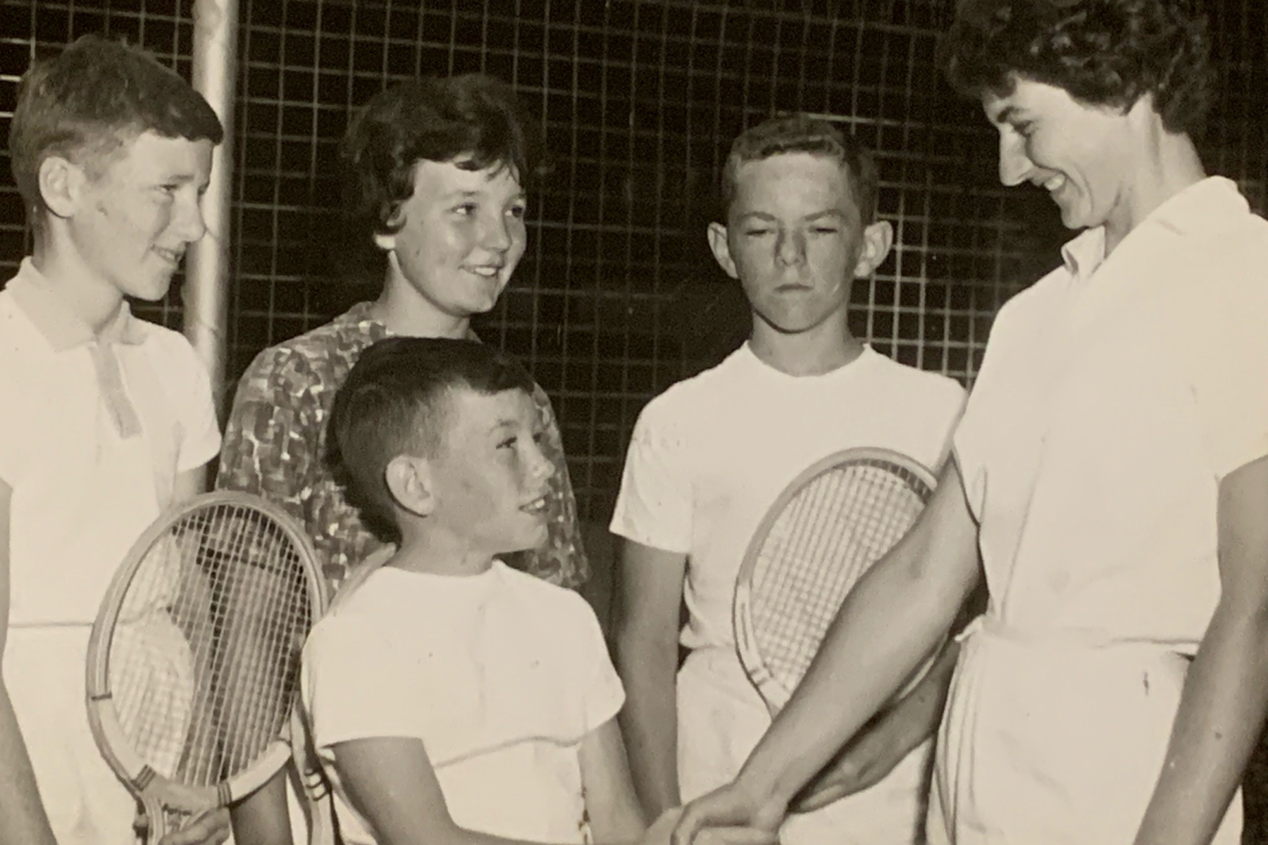 Ann Matthews coaching at St. George's Tennis Club