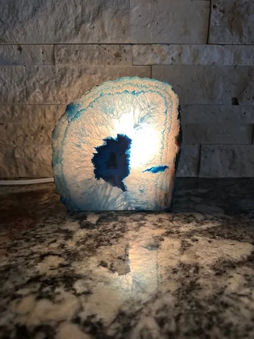 Blue Agate Lamp