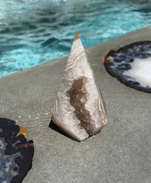 Agate Druzy Triangle Specimen