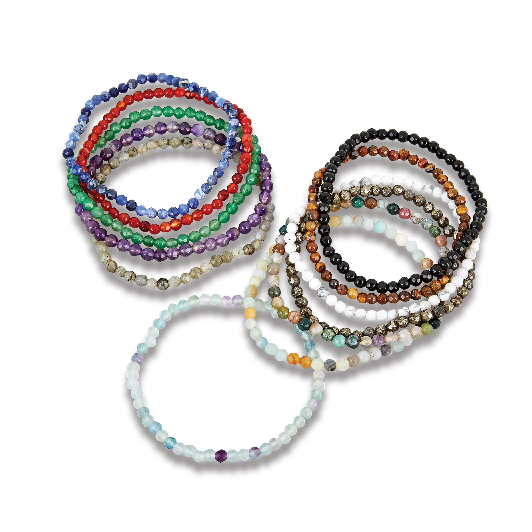 10 pc. 4mm Faceted Bracelet Assortment
