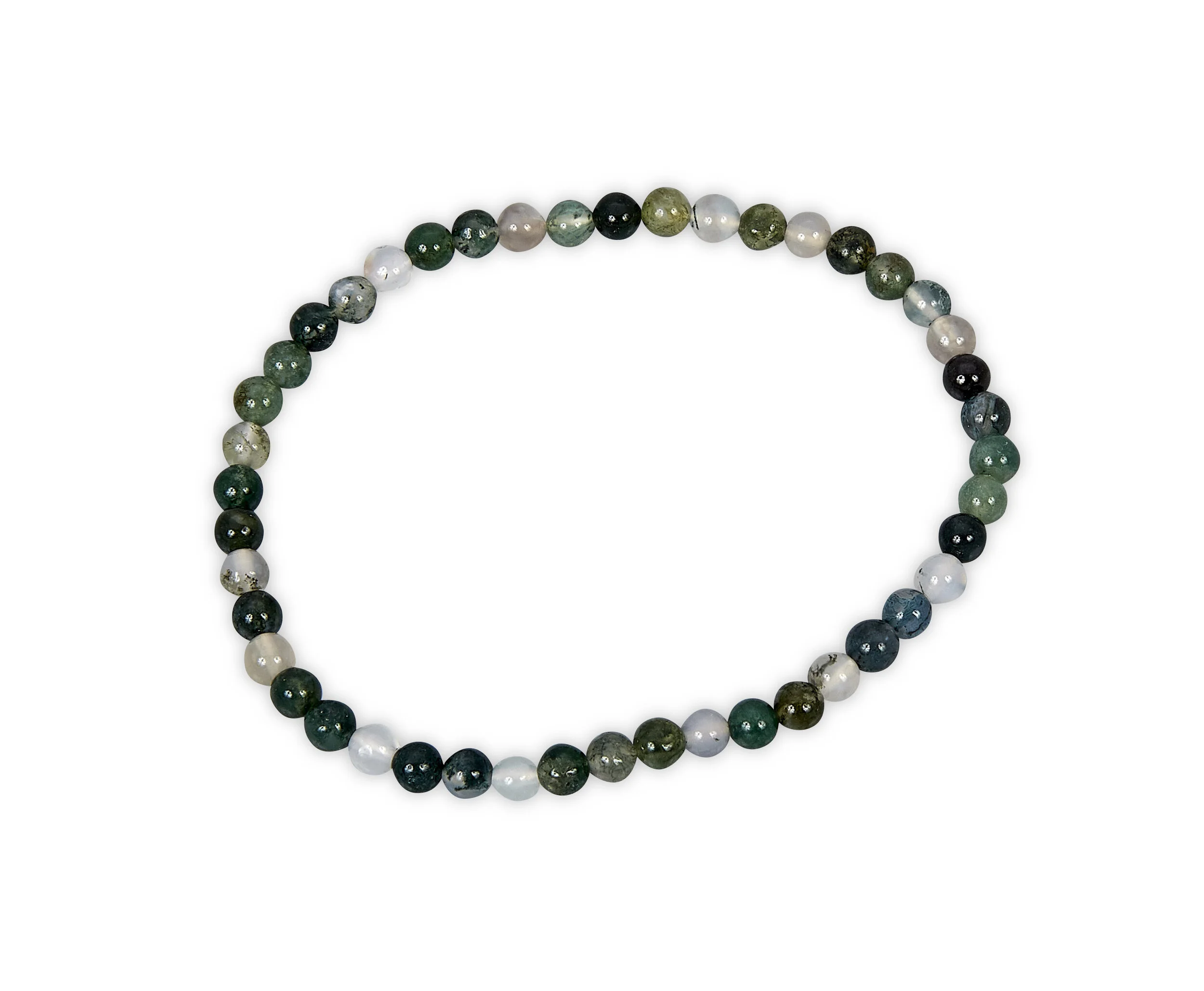 4mm Moss Agate Bracelet