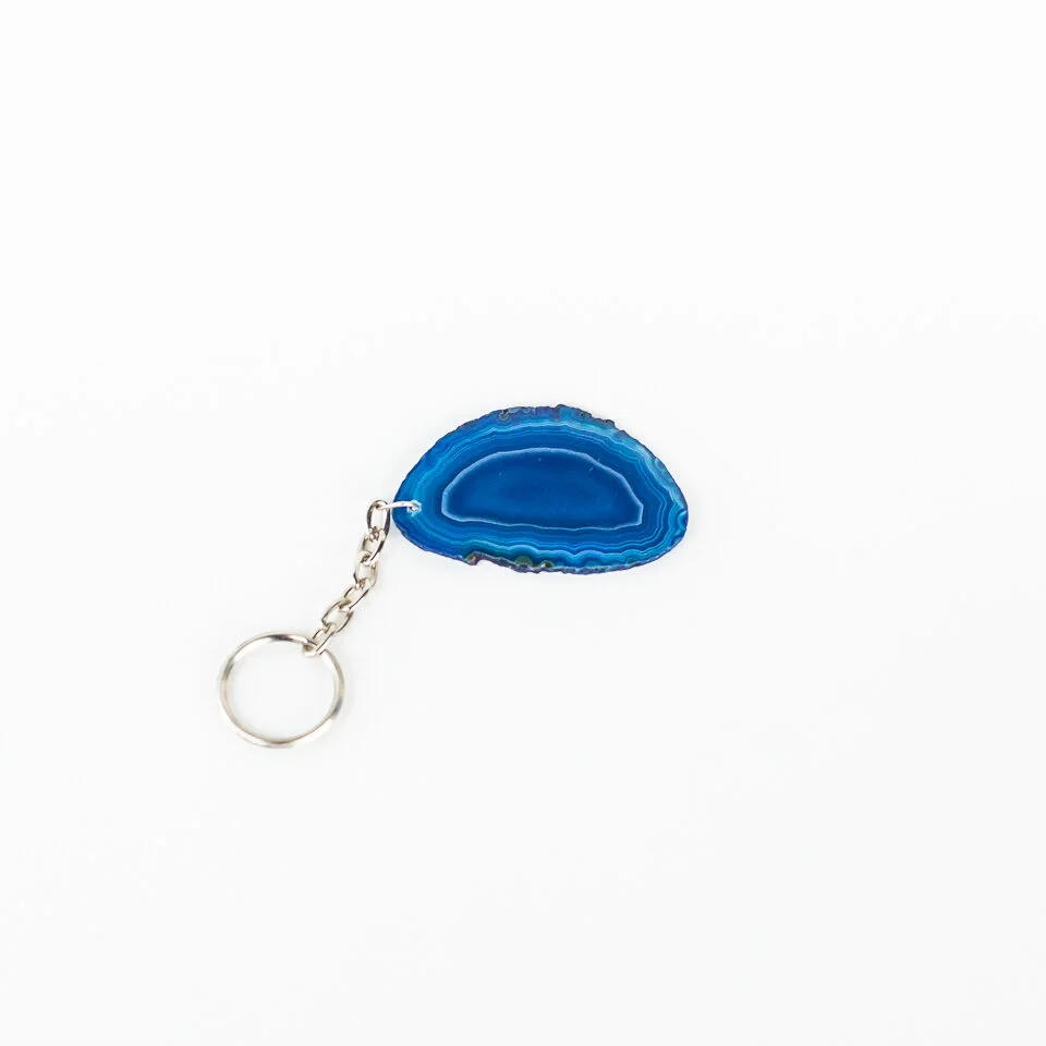 Blue Agate Key Chain