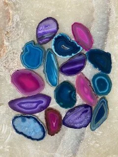 5 pc .Agate Slice  Assortment