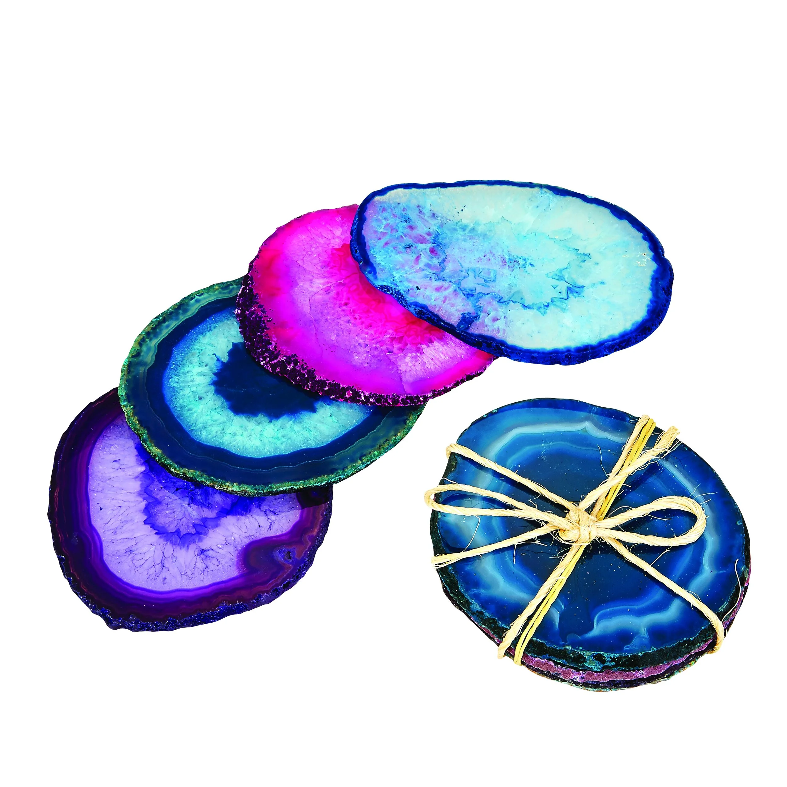 4 pc. Agate Coaster Set