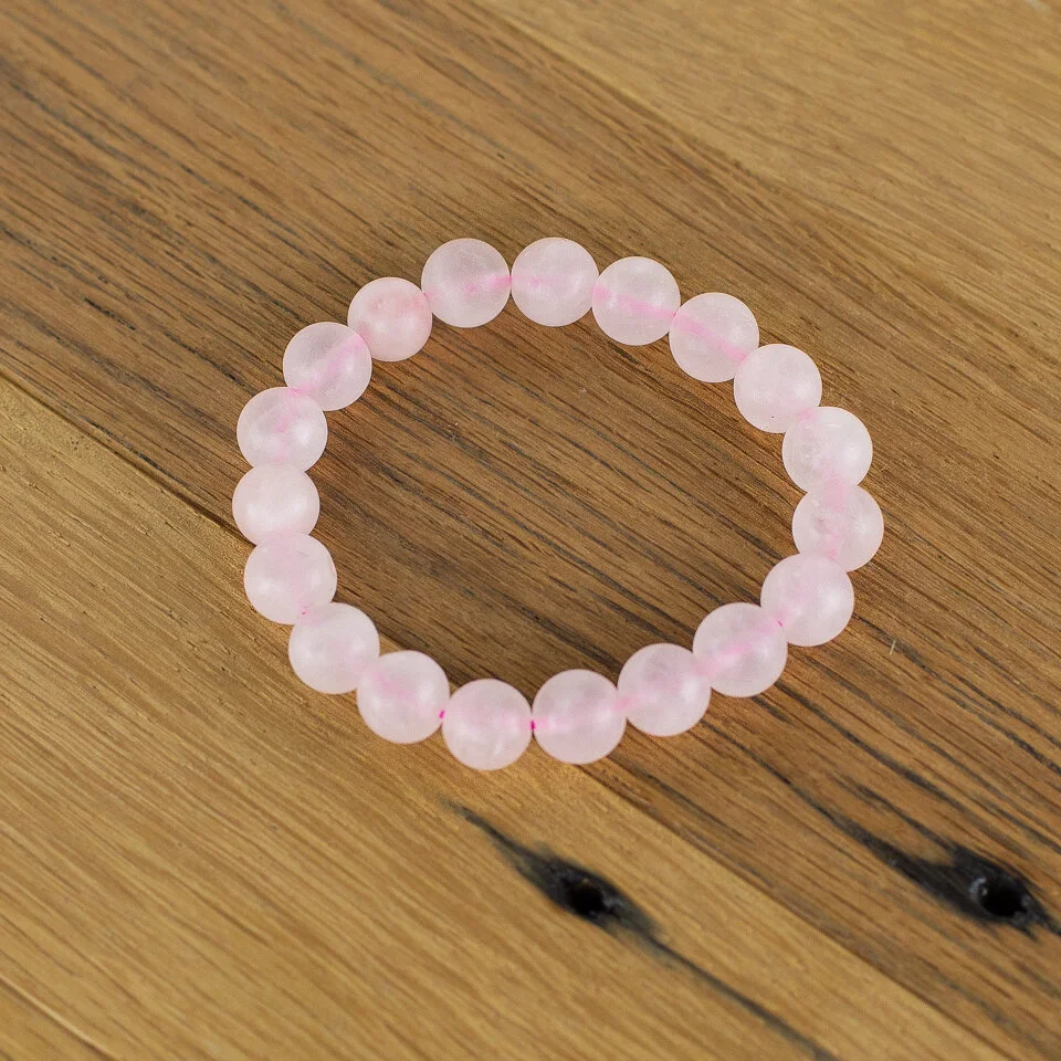 10mm Matte Rose Quartz Bracelet 