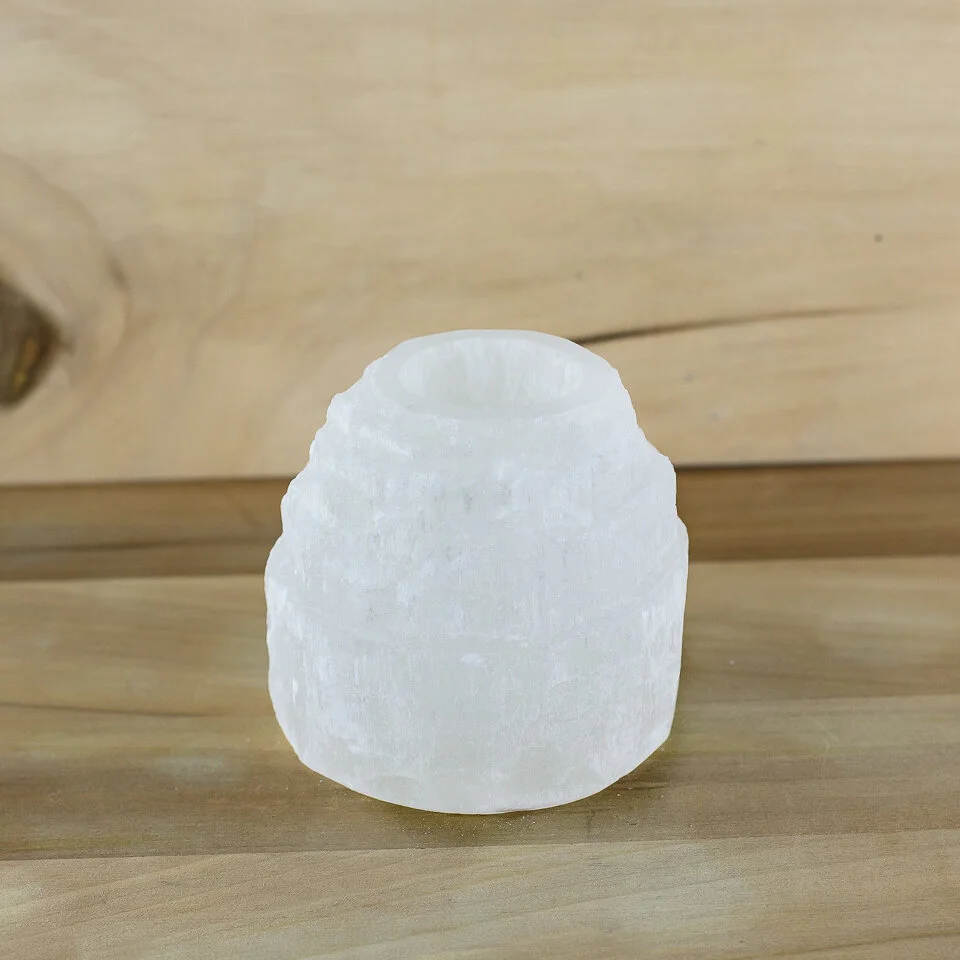 Selenite Candle Holder