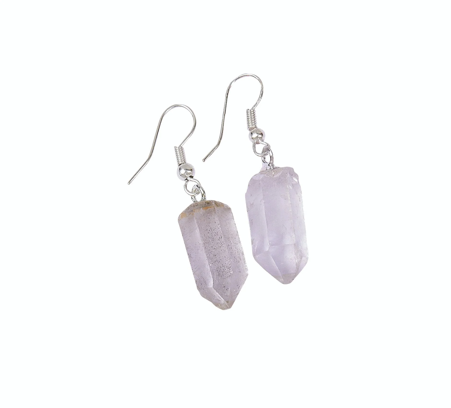 Plain Quartz Point Earring