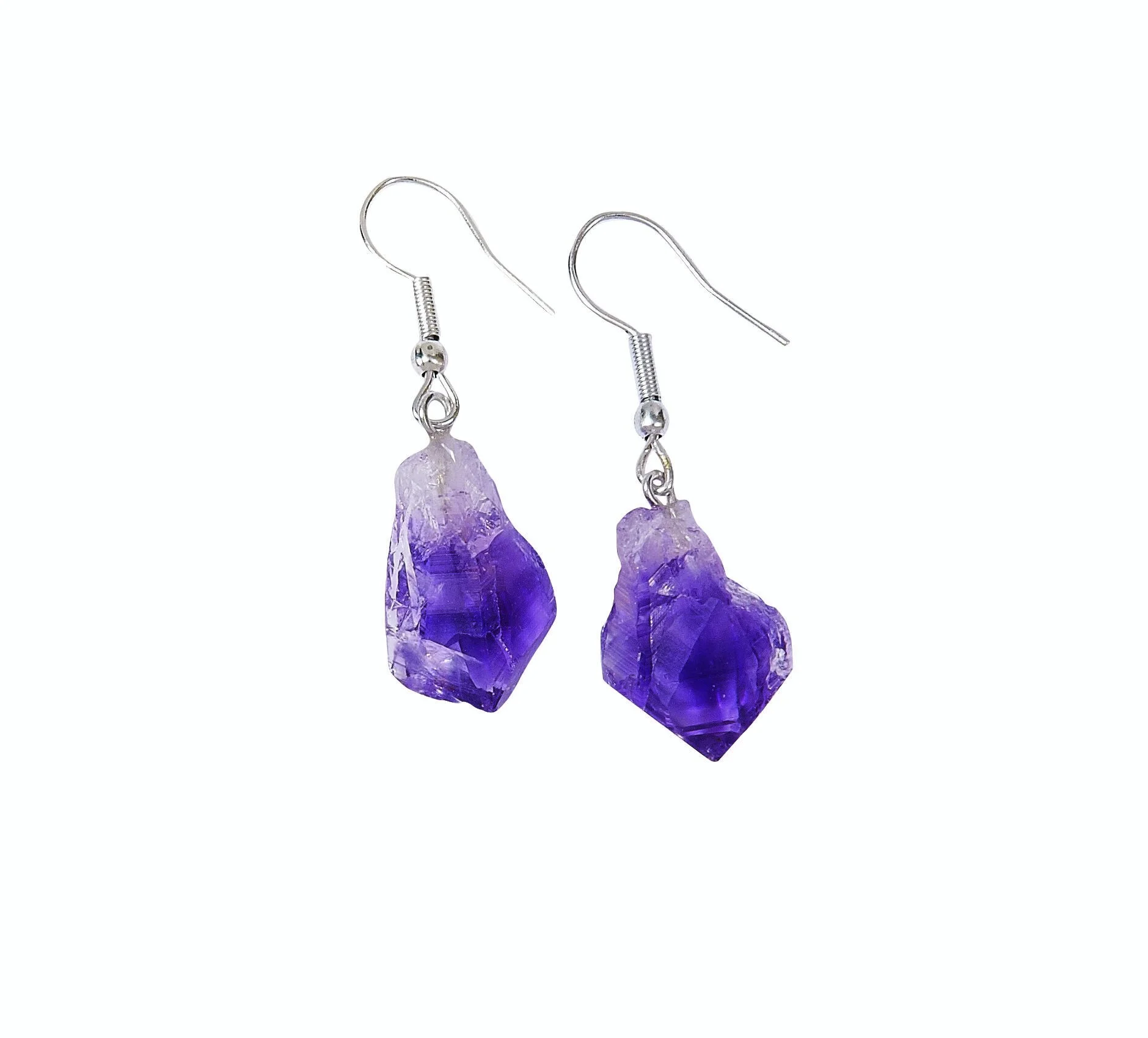 Plain Amethyst Point Earring