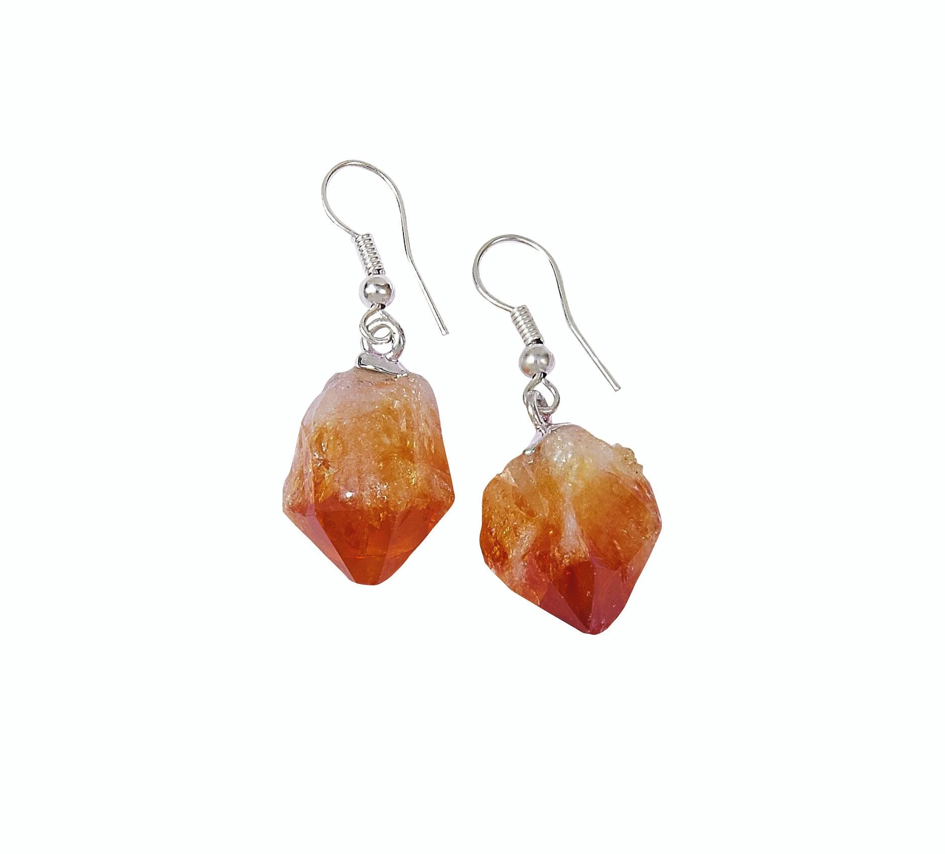 Plain Citrine Point Earring
