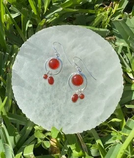 Sterling Silver Carnelian Earrings