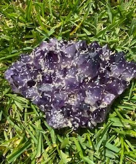 Extra Quality Amethyst Druze Specimen with Calcite Points