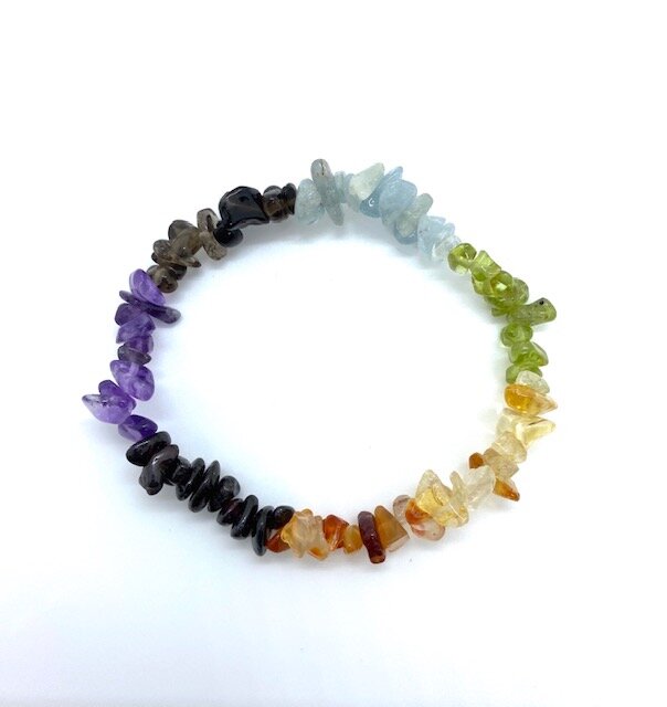Chakra Gemstone Chip Bracelet