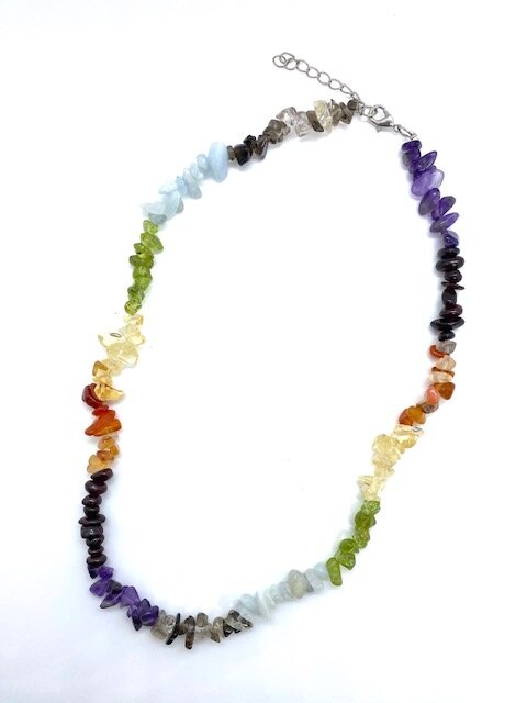 Chakra Gemstone Chip Choker