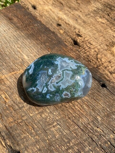 XL Moss Agate Tumbled Stone