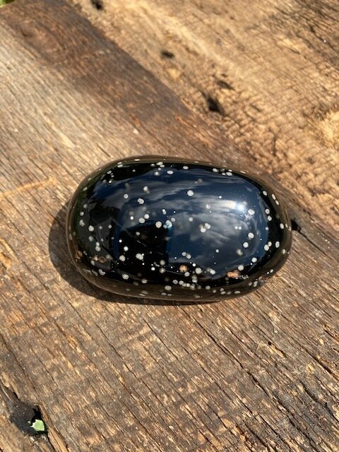 XL Snowflake Obsidian Tumbled Stone