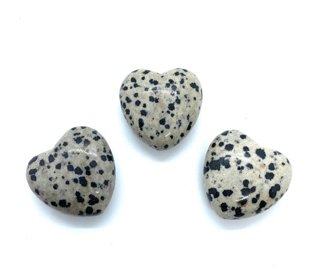 30mm Dalmatian Jasper Pocket Heart