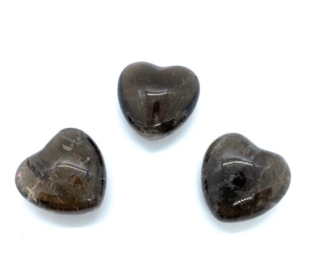 30mm Smoky Quartz Pocket Heart