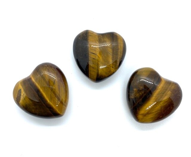 30mm Tigereye Pocket Heart
