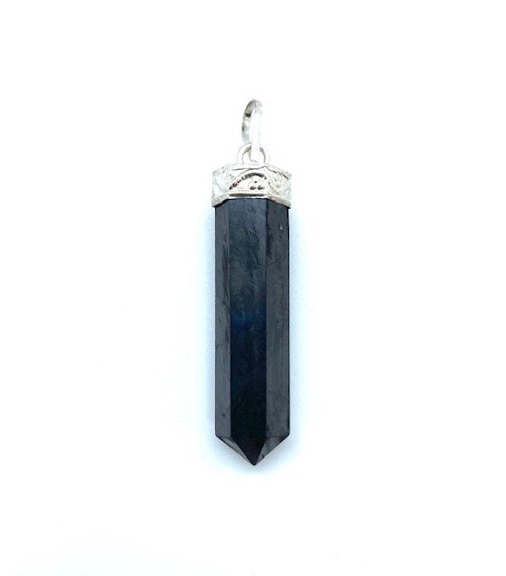 Plain Shungite Point Pendant with cap