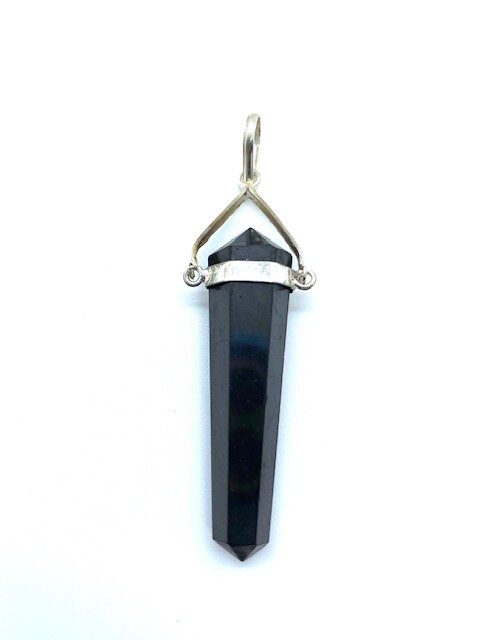 Shungite Swivel Point Pendant